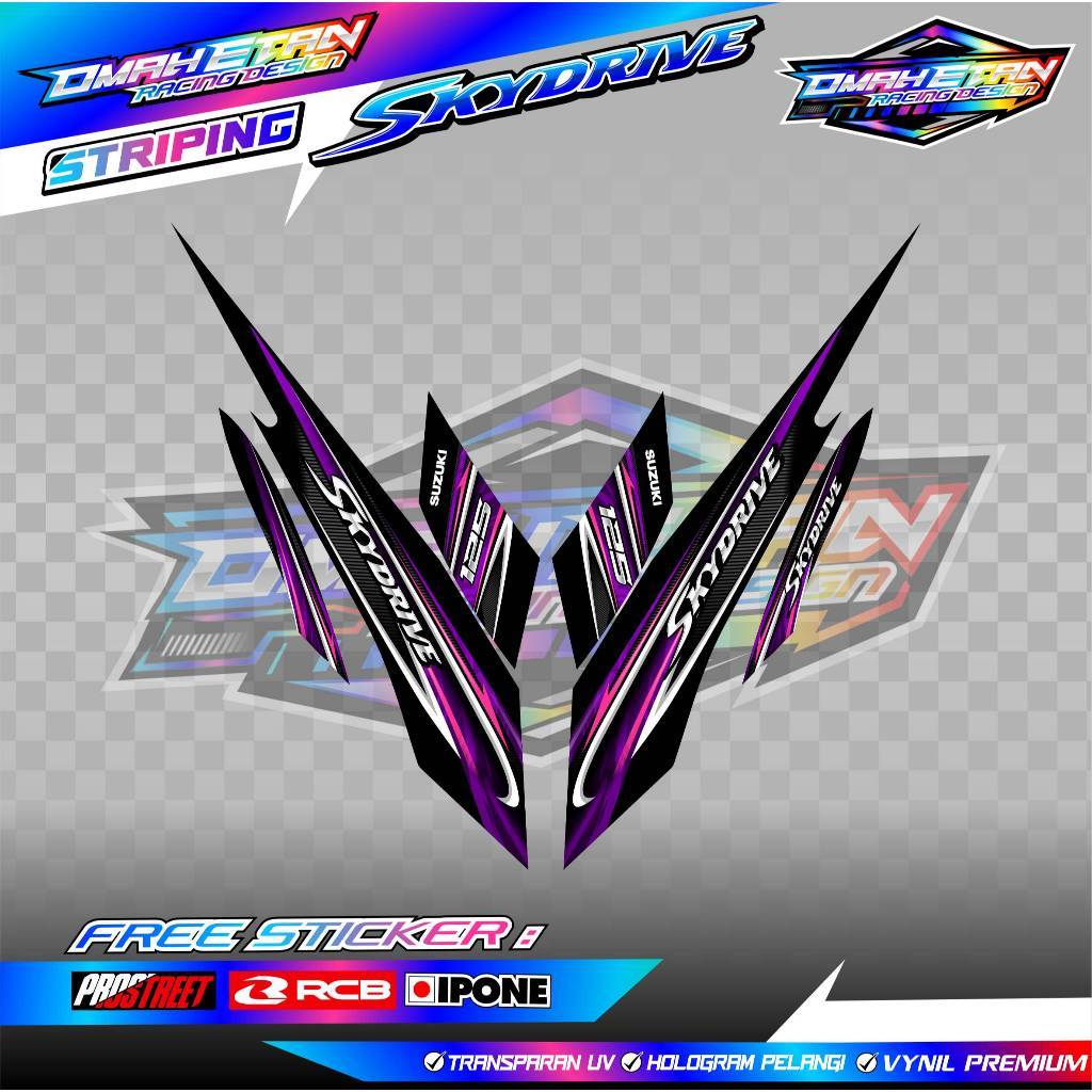 STRIPING VARIASI SUZUKI SKYDRIVE / STICKER LIST VARIASI MOTOR SUZUKI SKYDRIVE - TSUNAMI