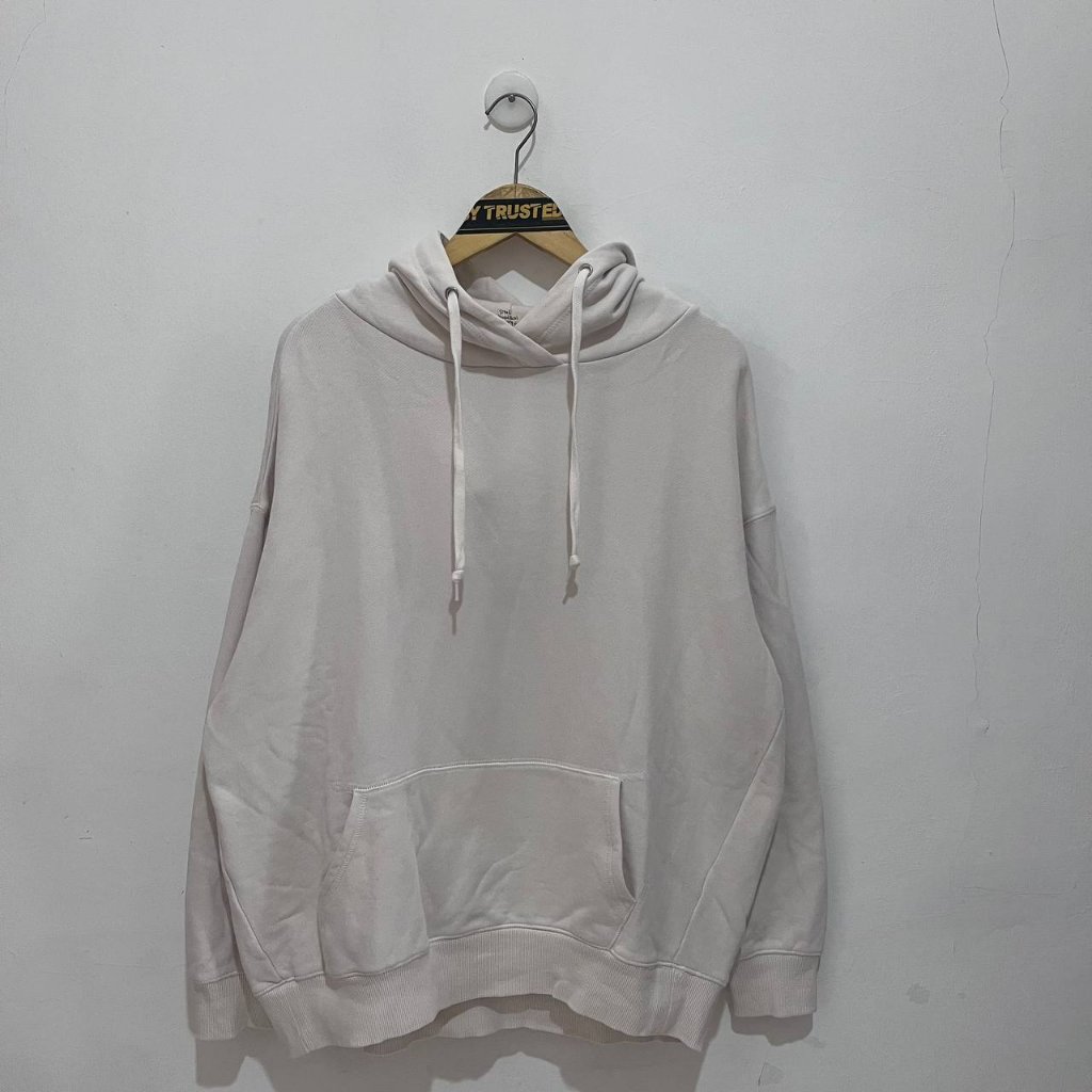 [CLEARANCE SALE] - Hoodie Polos Cream Krem Brand American Holic - Hoodie Basic Cream Krem - [SIZE XL