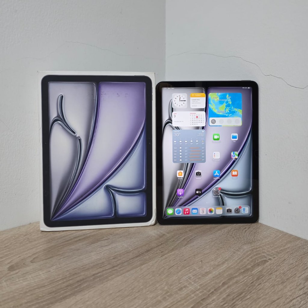 iPad Air M3 11 128GB 128 GB Wifi Cellular 5G Resmi iBox Cell Fullset Perfect 2025 Apple 11"