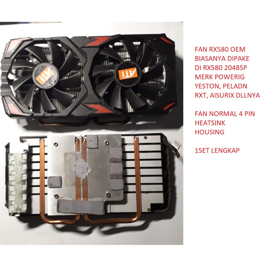 komponen vga rx580 vga rx 580 vga rx570 vga rx 570 vga oem fan rx 580 heatsink housing rx 580 2048 s