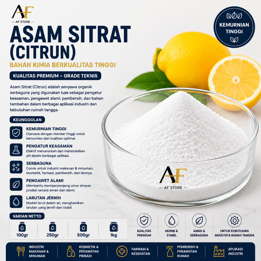 Citric Acid / Asam Sitrat/ AsamCitrun / Citrun Zuur