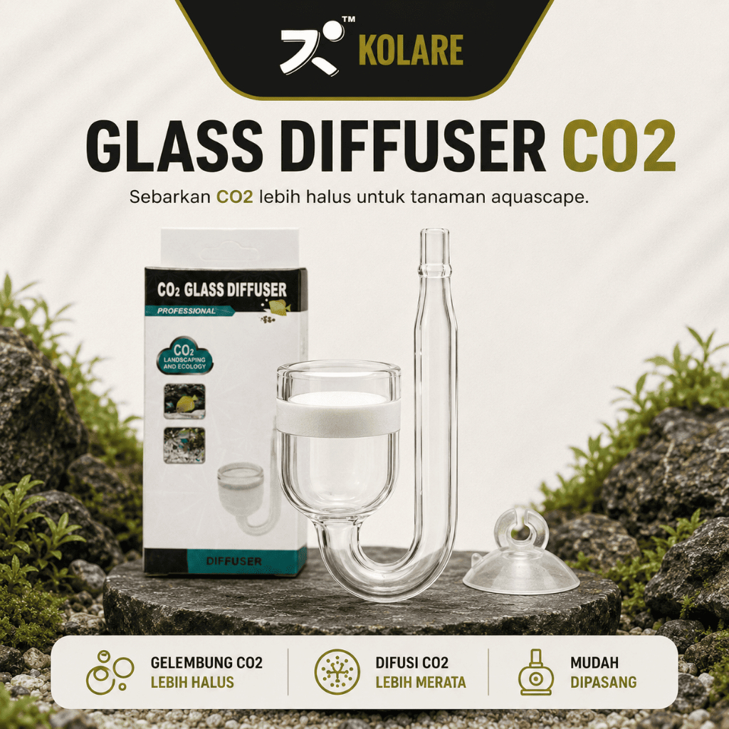 Mini Glass Diffuser Co2 / CISOD / Atomizer CO2 / Diffuser CO2 DIY
