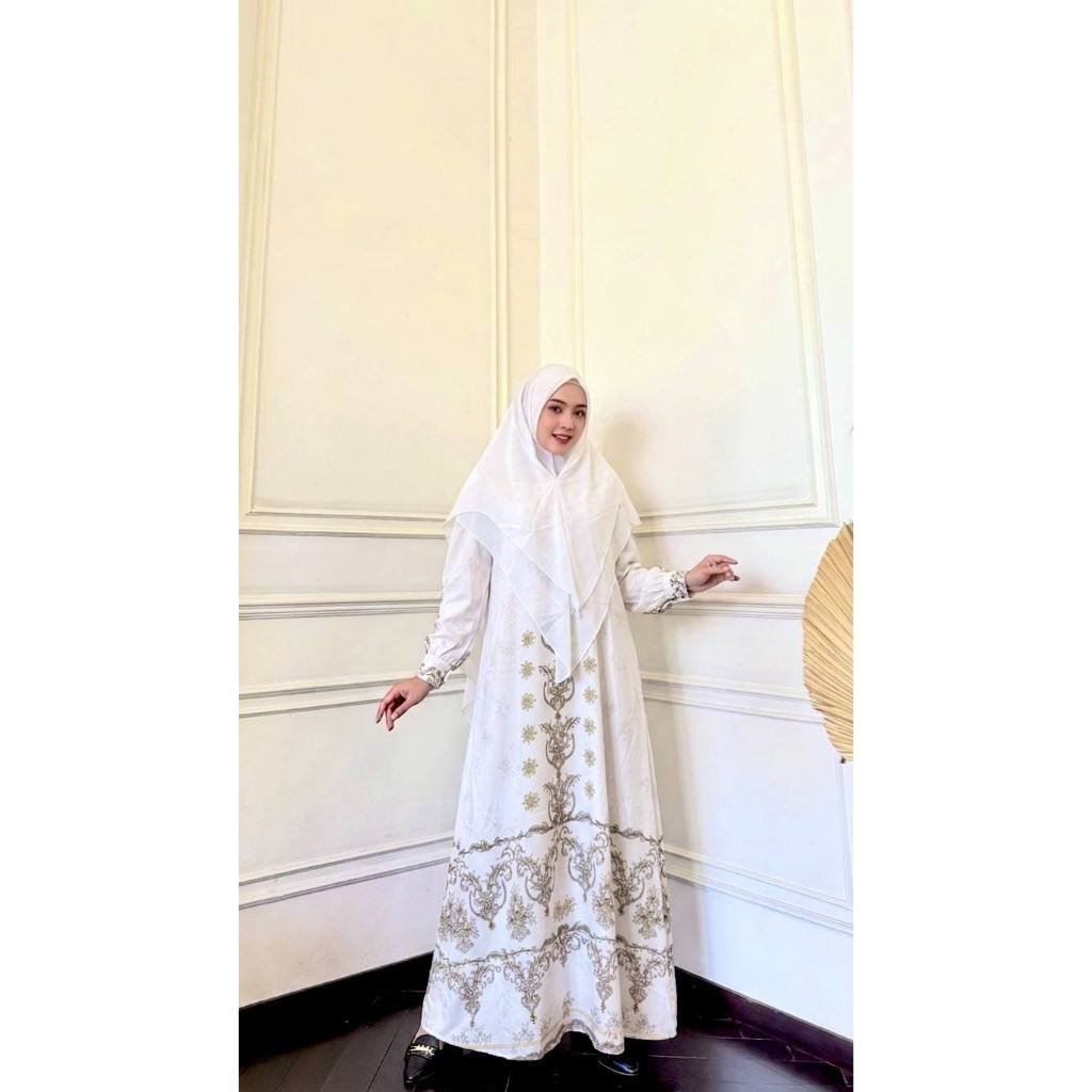 Hiraja – Gamis Maura Set Hijab Bahan Ceruty