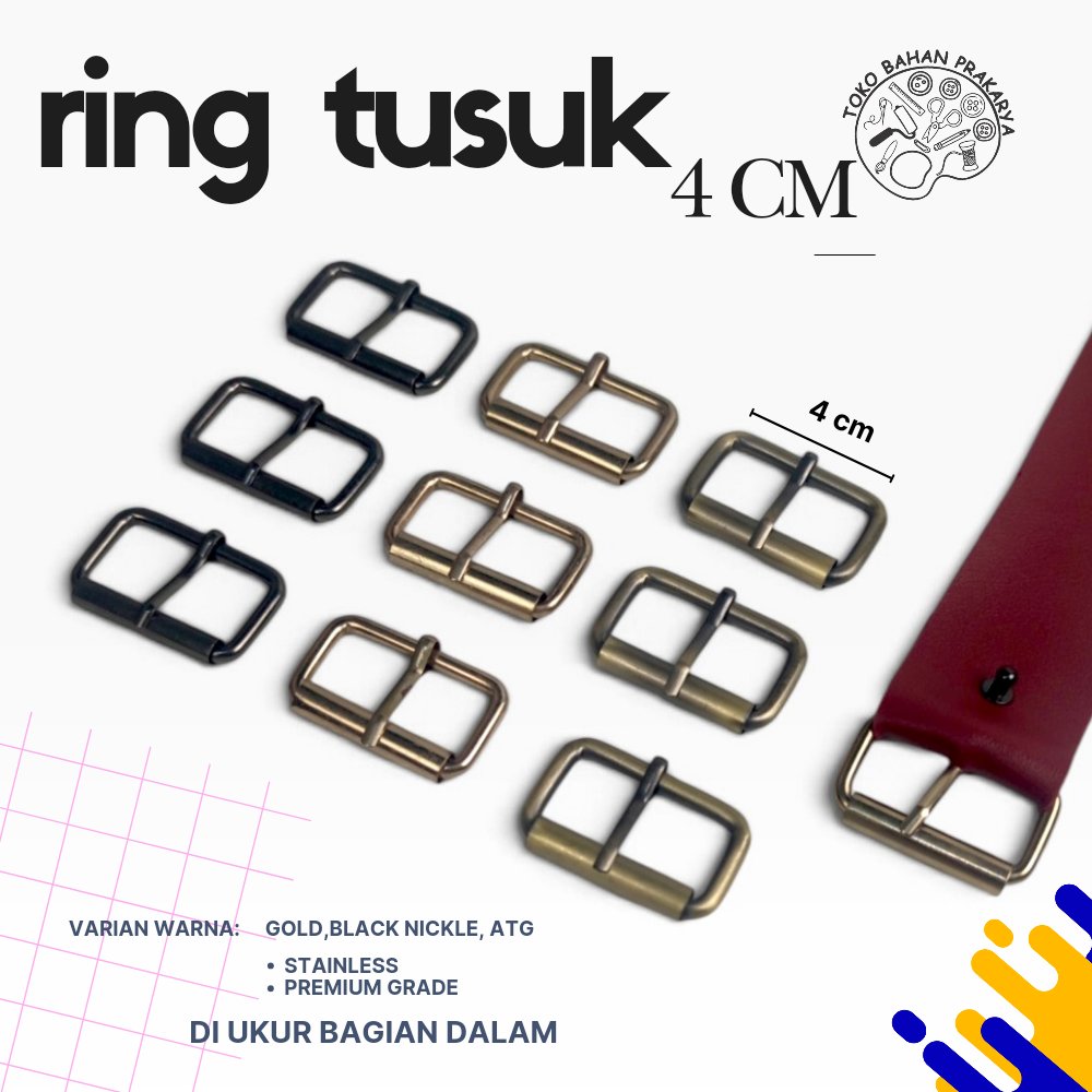 Ring Gesper Tas 4 cm/ Ring Tusuk/ Strap Adjuster/ Bag Belt Buckle Rol 4 cm/ Ring Gesper Tas Tusuk