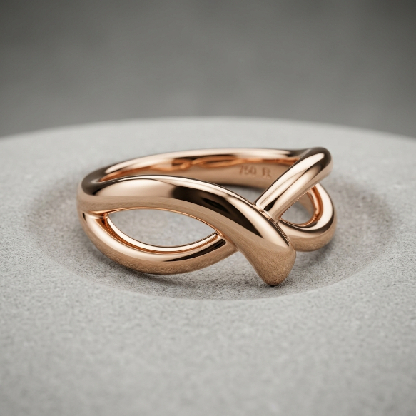 Cincin Infinity Simpul Premium Wanita Custom | Cincin Elegan Gold Rosegold Silver | Suasa Kuningan A