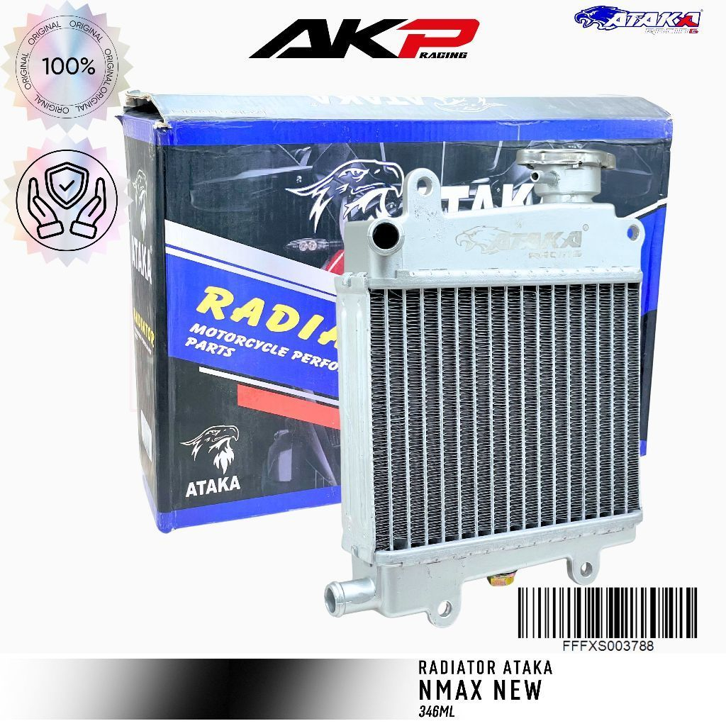 ATAKA Racing Aluminium Radiator NMax New 346mL - Radiator Almu Aerox Original Ataka Malaysia