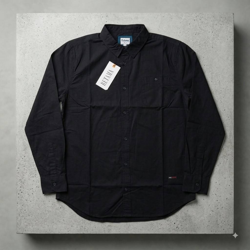 RETAMA BAJU KEMEJA KERAH FORMAL LENGAN PANJANG SOFT COTTON ORIGINAL