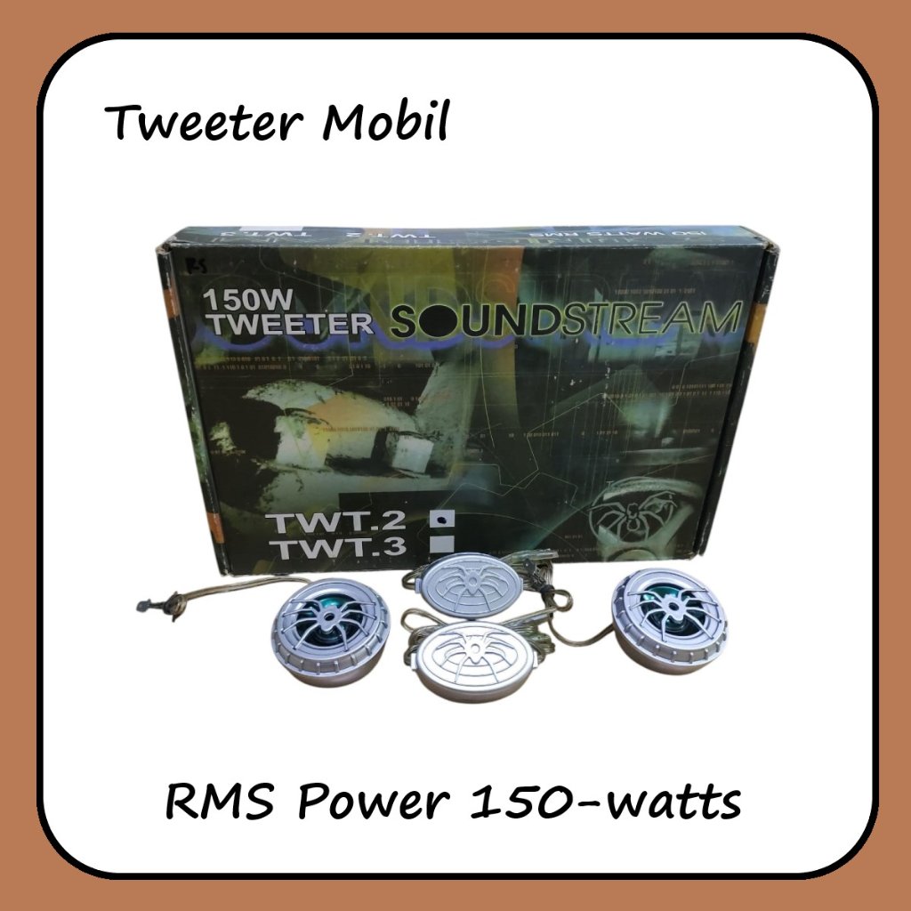 Tweeter Mobil Soundstream 150 Watt - Tweeter Dome 1" Car Audio SEPASANG TWT 2