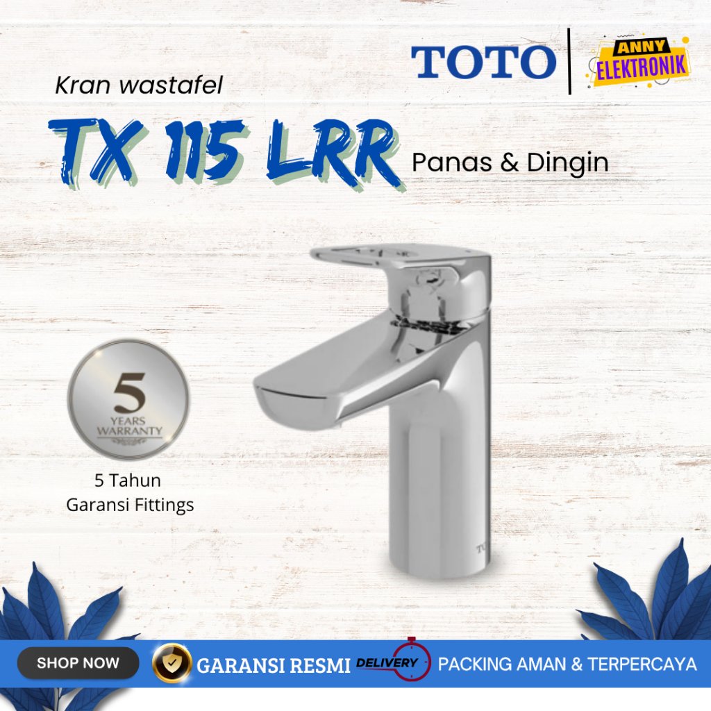 Kran wastafel panas dingin TOTO TX 115 LRR / kran wastafel single lever TX115LRR ORIGINAL