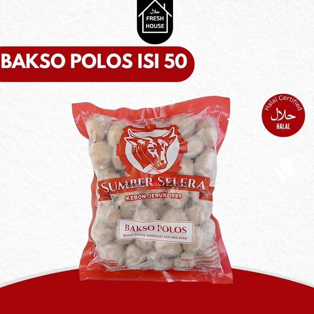 BAKSO SUMBER SELERA POLOS / BAKSO SUMBER SELERA SERBAGUNA ISI 50