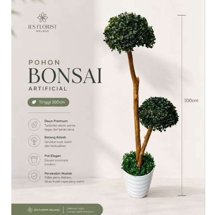 Pohon Bonsai Bola Besar Artificial