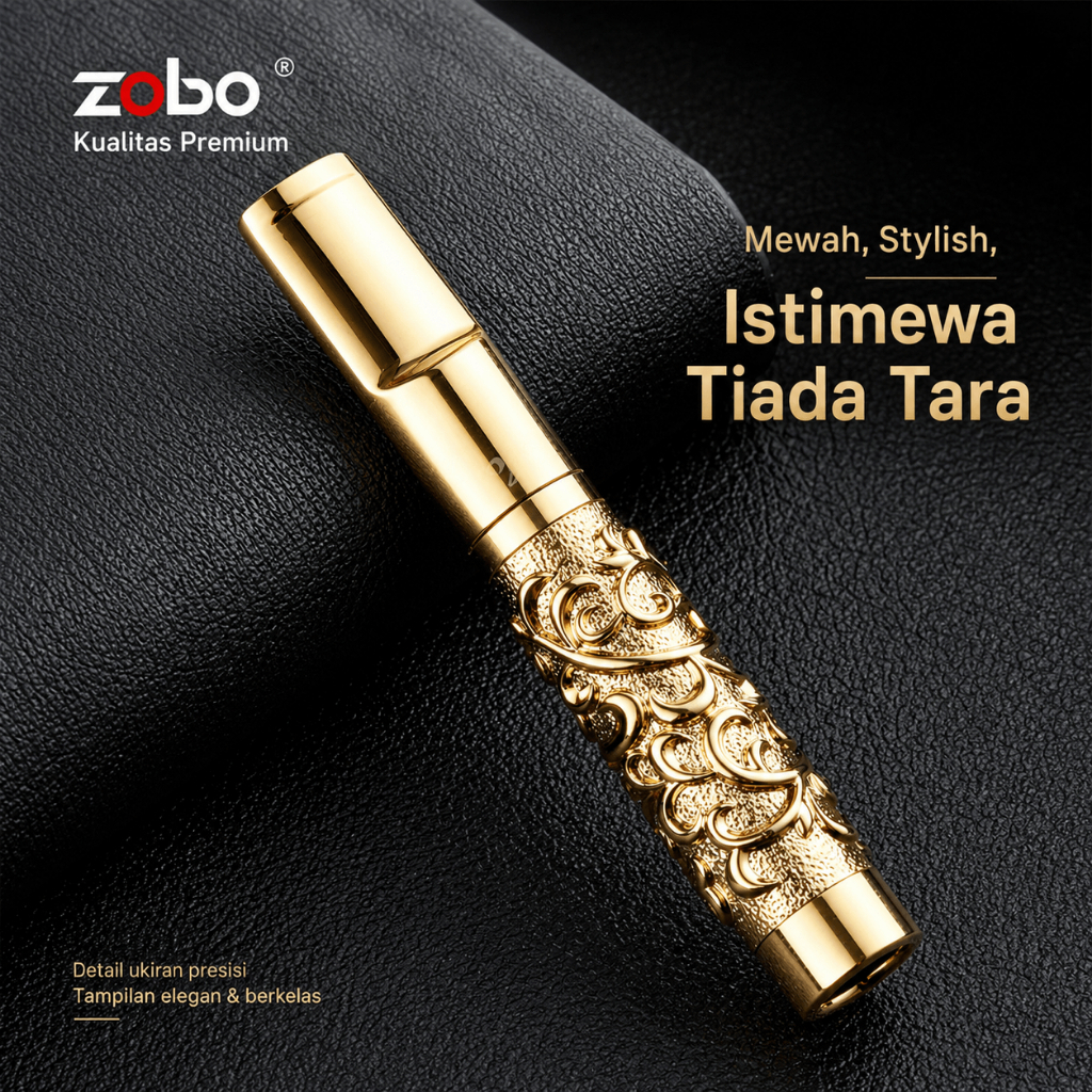 Filter Zobo Ukiran Naga 24k Gold Material Kualitas Tinggi