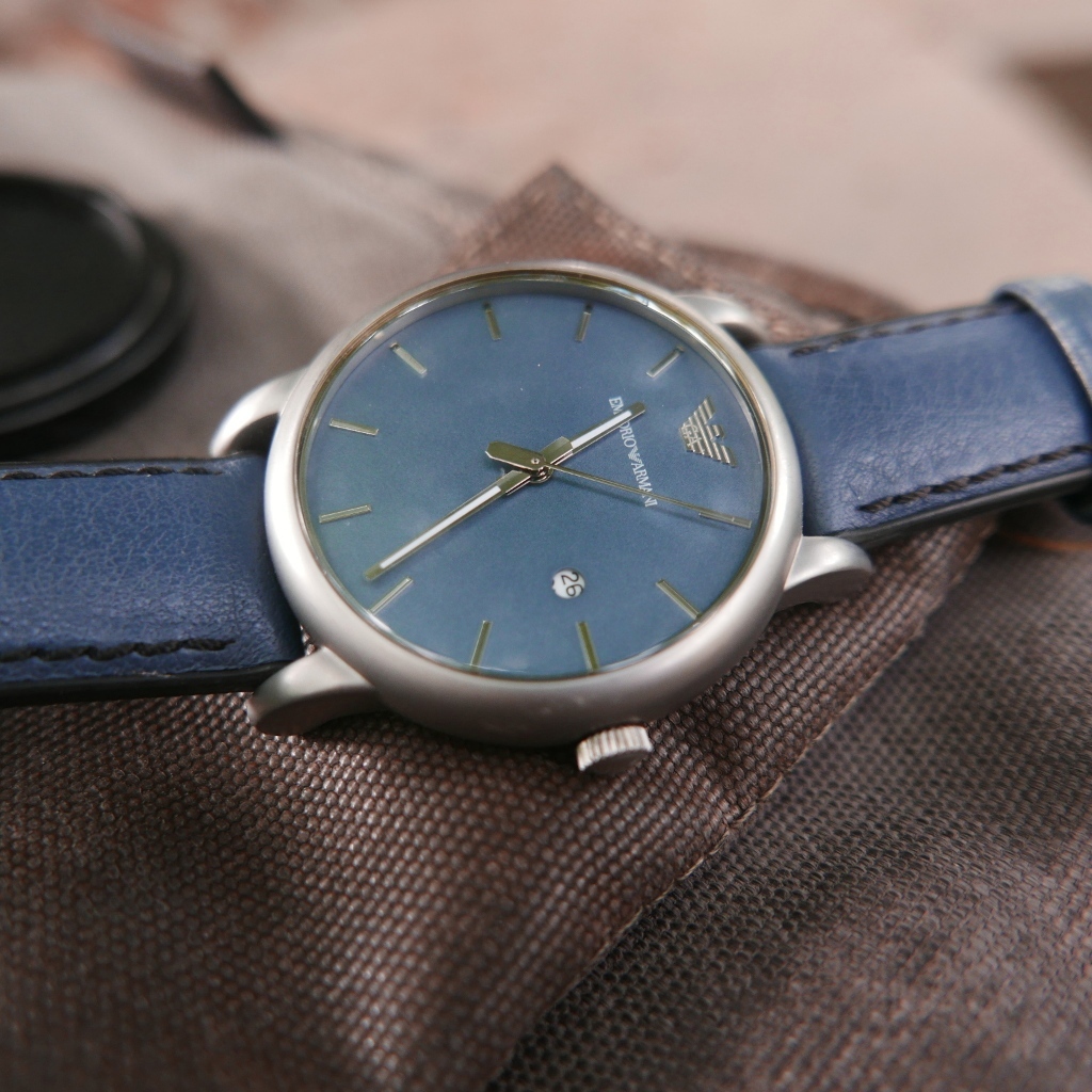 Jam Tangan Original Emporio Armani 'Luigi' AR-1972 Blue Dial - Preloved Langka