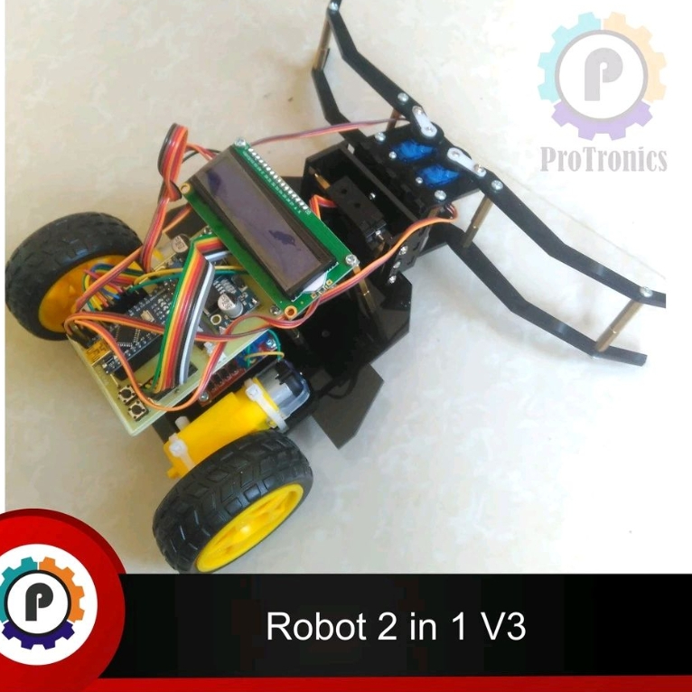 Robot 2 in 1 Robot Transporter + Line Follower Micro Arduino V3