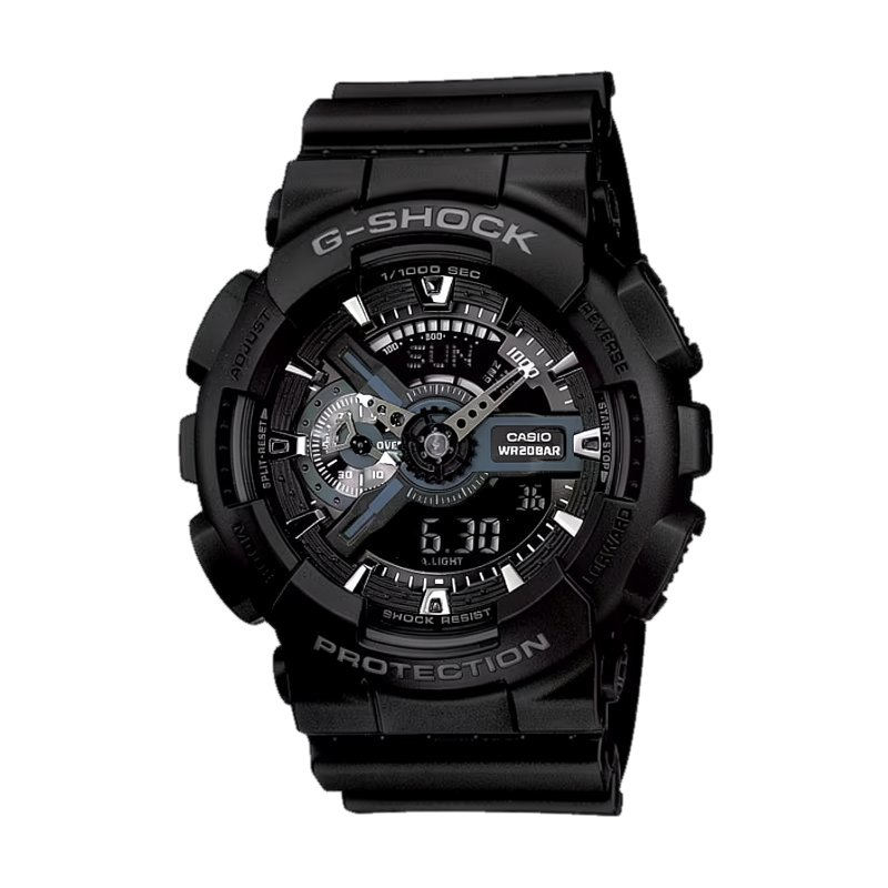 JAM TANGAN PRIA CASIO G-SHOCK GA-110-1B ORIGINAL - GSHOCK GA110 HITAM
