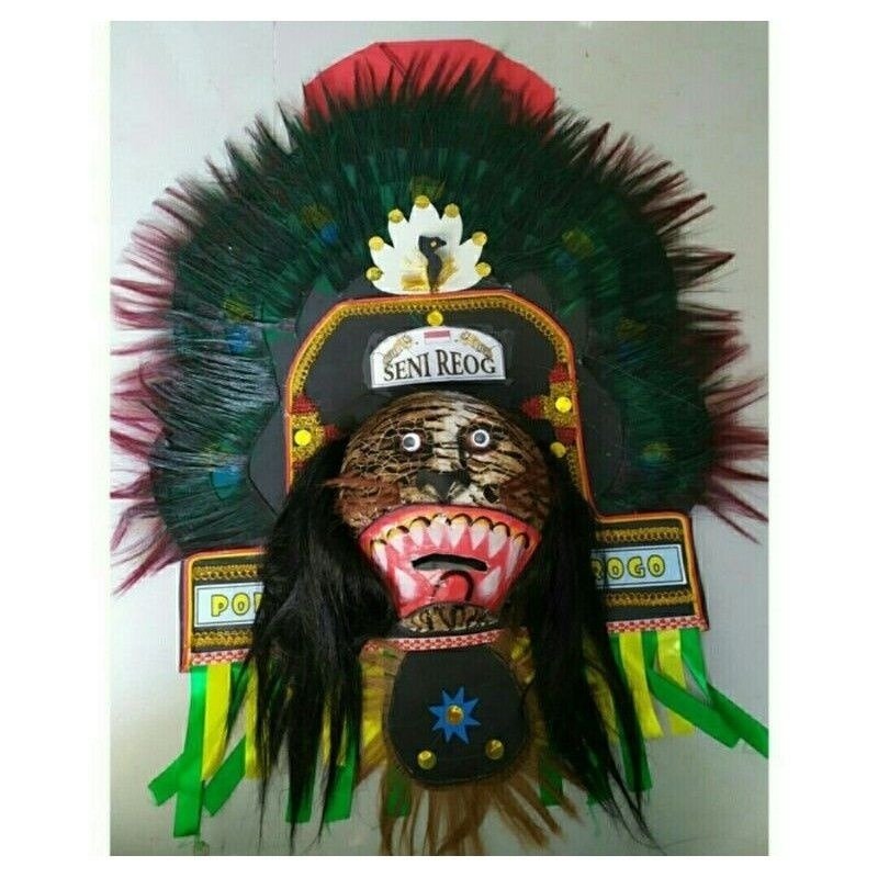 SALE 6.6 Topeng Reog Bulu Besar / Topeng Gedruk Reog  / Topeng Reog Ponorogo Leak