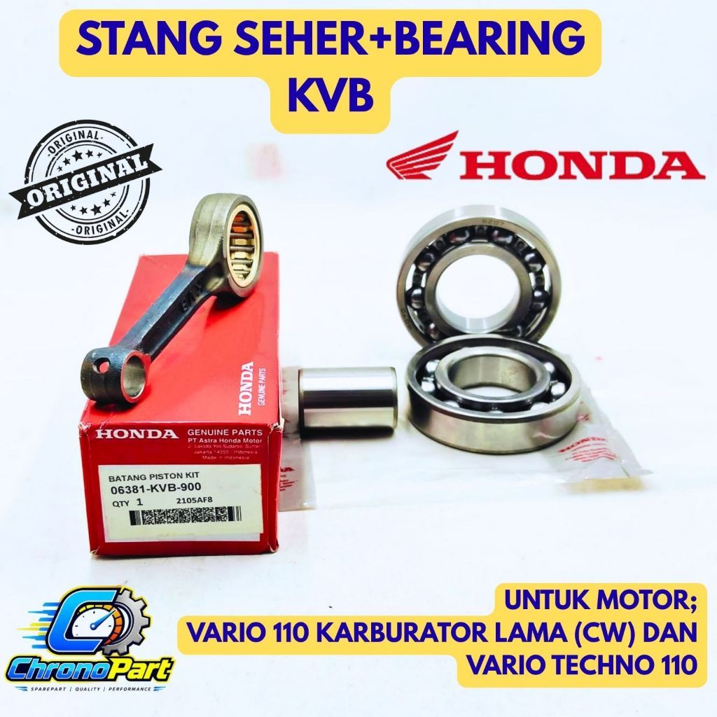 STANG SEHER+BEARING ORIGINAL HONDA KODE KVB 6207/6207 VARIO 110 KARBURATOR LAMA (CW) DAN VARIO TECHN