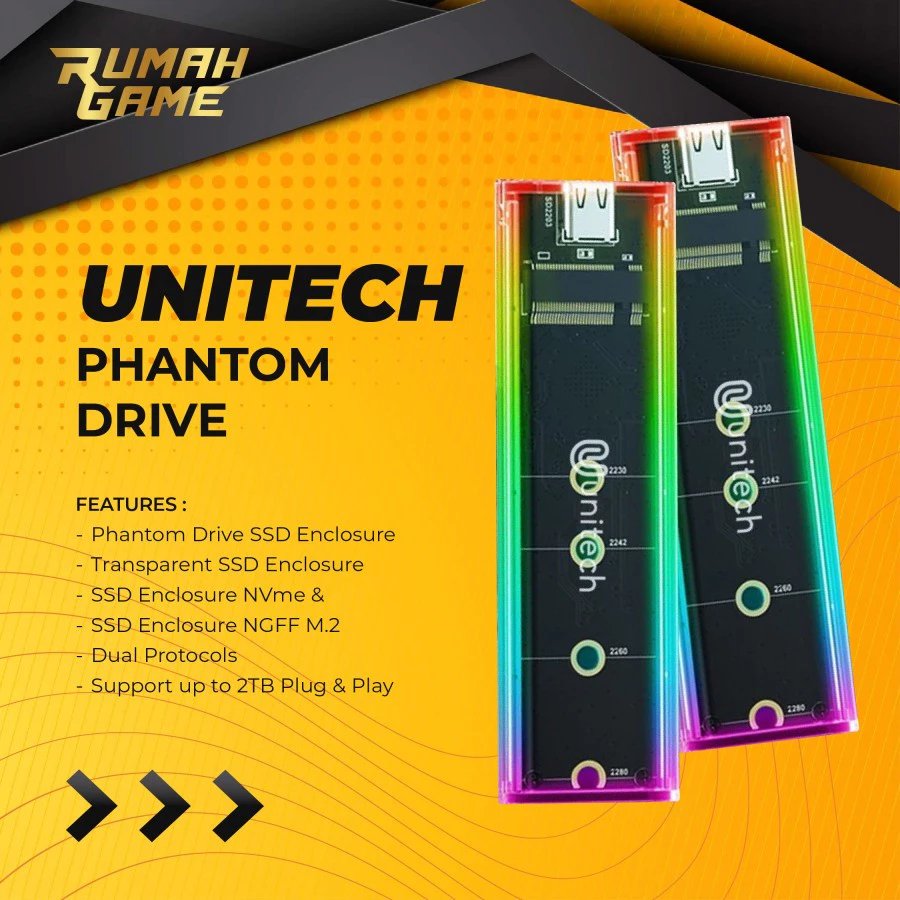 Enclosure M.2 NVME Unitech Phantom / External case M.2 NVME type C USB 3.1