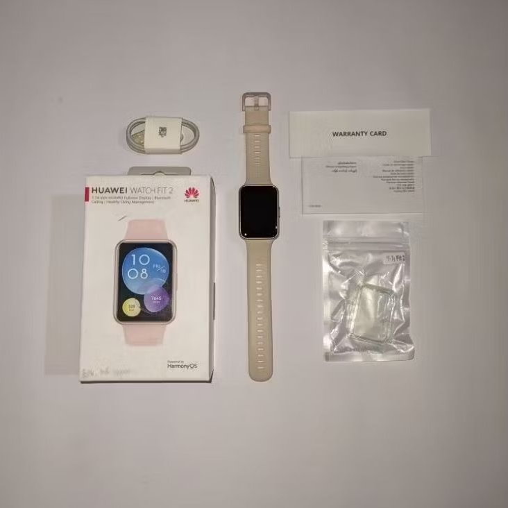 {SECOND} Huawei watch fit 2 -free case pelindung- (Pink sakura) / smartwatch second / barang bekas