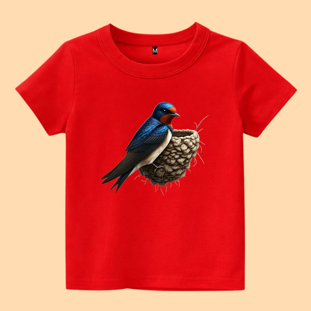 baju kaos anak gambar burung walet