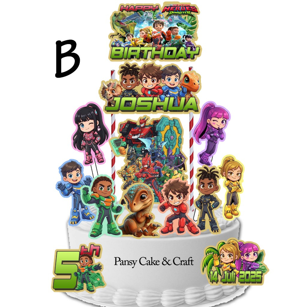 Cake topper Quantum Heroes Dinoster