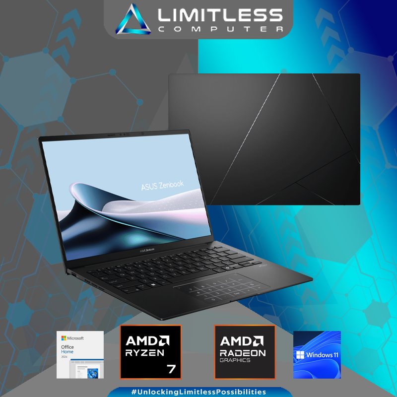 Asus ZENBOOK OLED 14 UM3406KA AMD Ryzen 7 350 16GB 512TB 14" WUXGA OLED Win 11 OHM 2024 Ultrabook