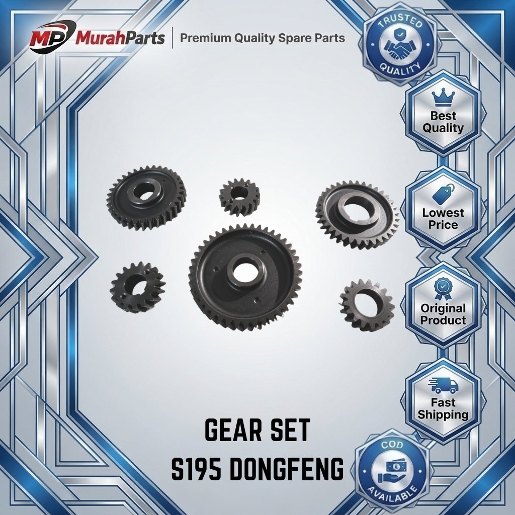 Gear Set S195 Dongfeng / Gigi Rasio Set Timing Gear Set Mesin Diesel S195 S 195