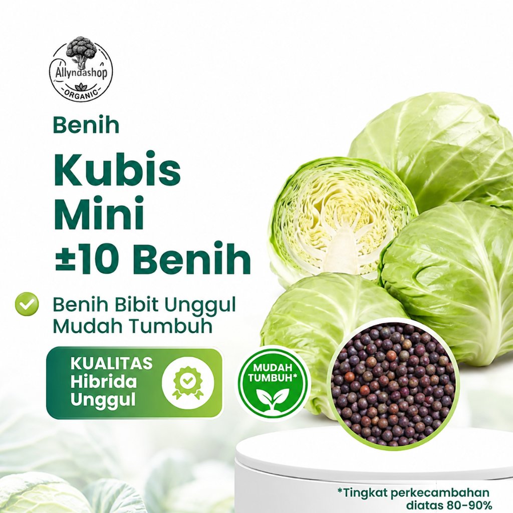 Benih Kubis Mini Unggul | Benih Sayuran Mudah Tumbuh | Bibit Kubis Mini Berkualitas
