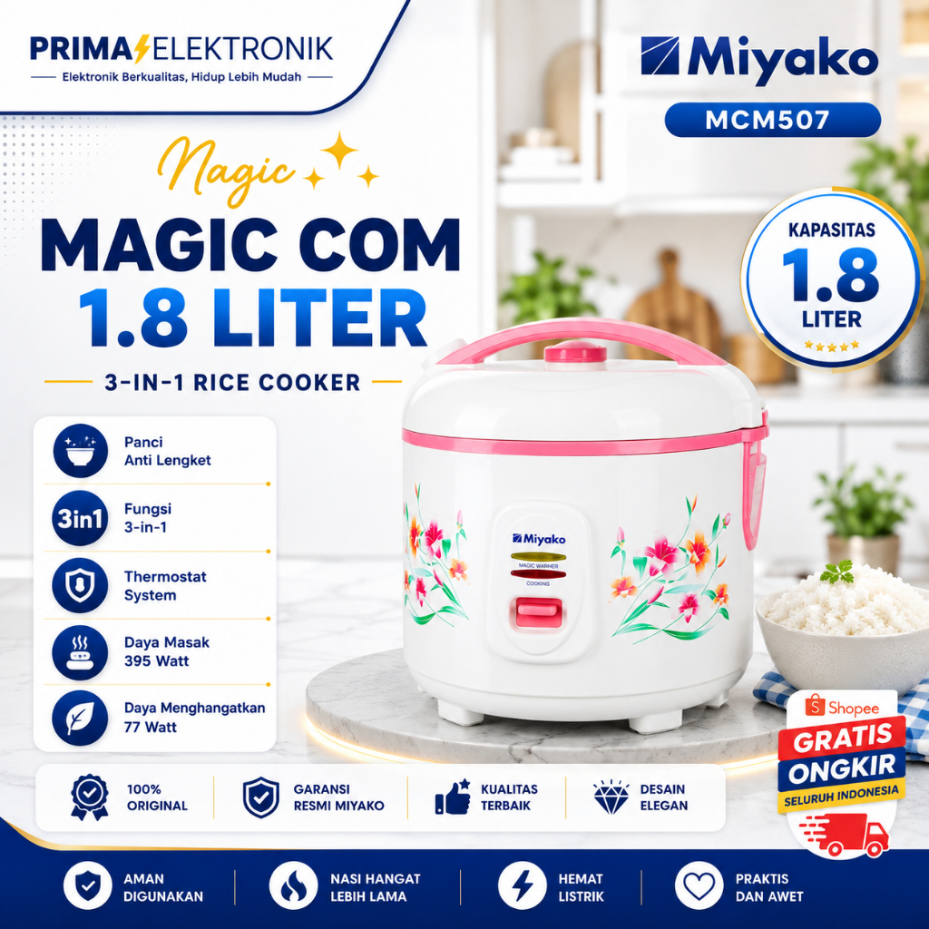 Rice Cooker MIYAKO Magic MCM-507/MCM507/MCM507/MCM 507/MCM-507/MCM 507 Warmer Plus.