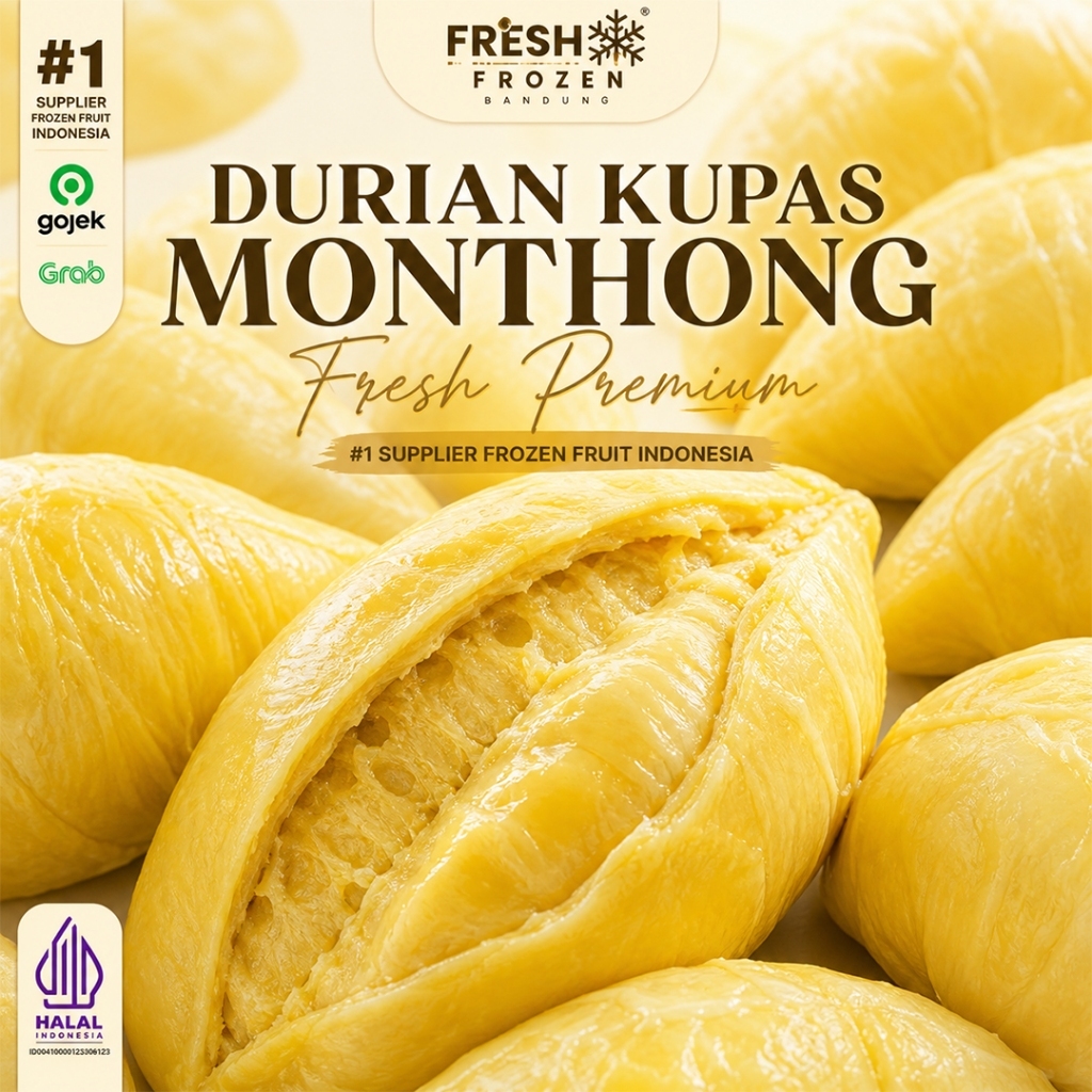 Buah Daging Durian Monthong Premium Berkualitas  1KG Harga Grosir Bandung Instant  COD |  | fresh_fr
