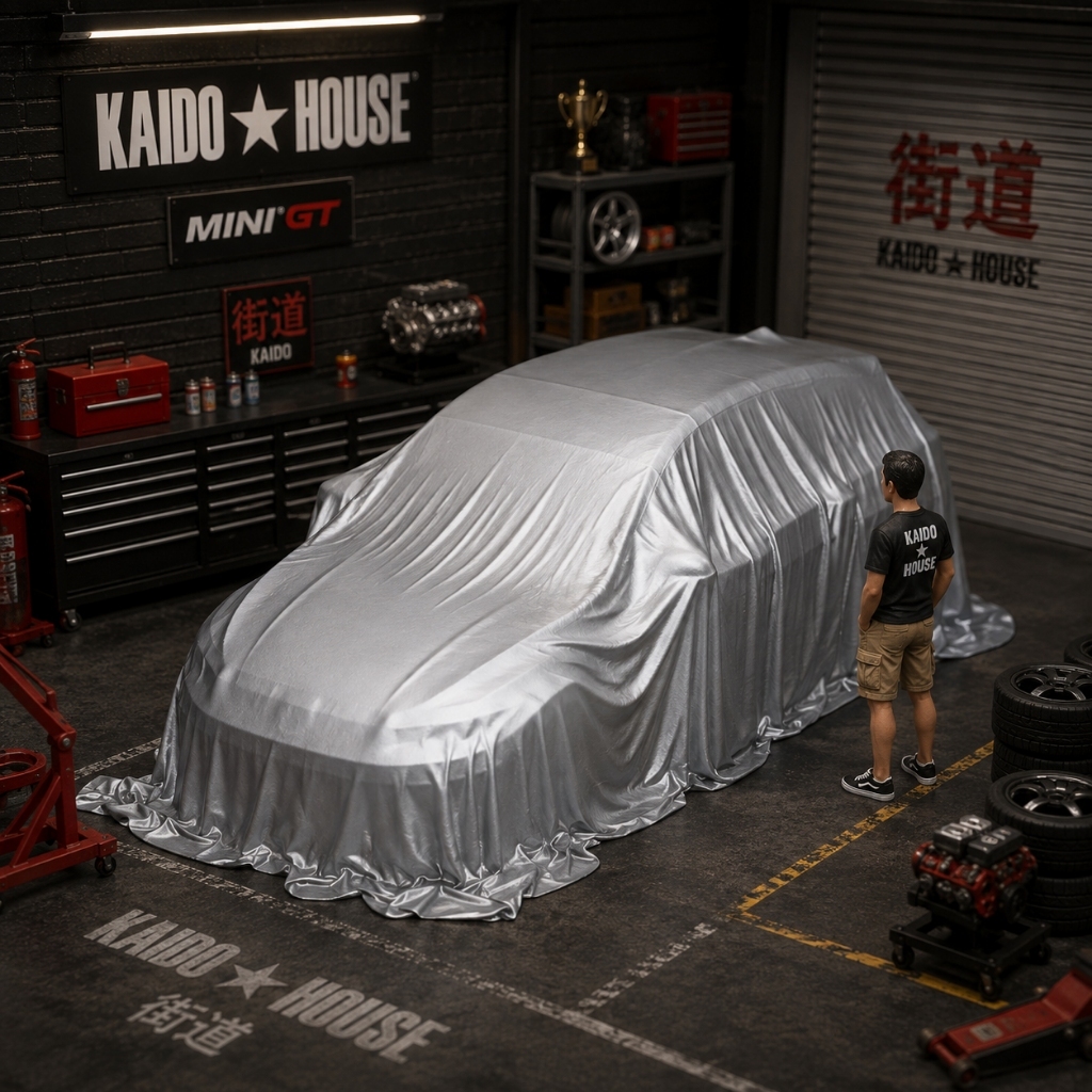 Diorama Covered Car VW Polo / Diorama car cover skala 1:64 / Diecast 1:64