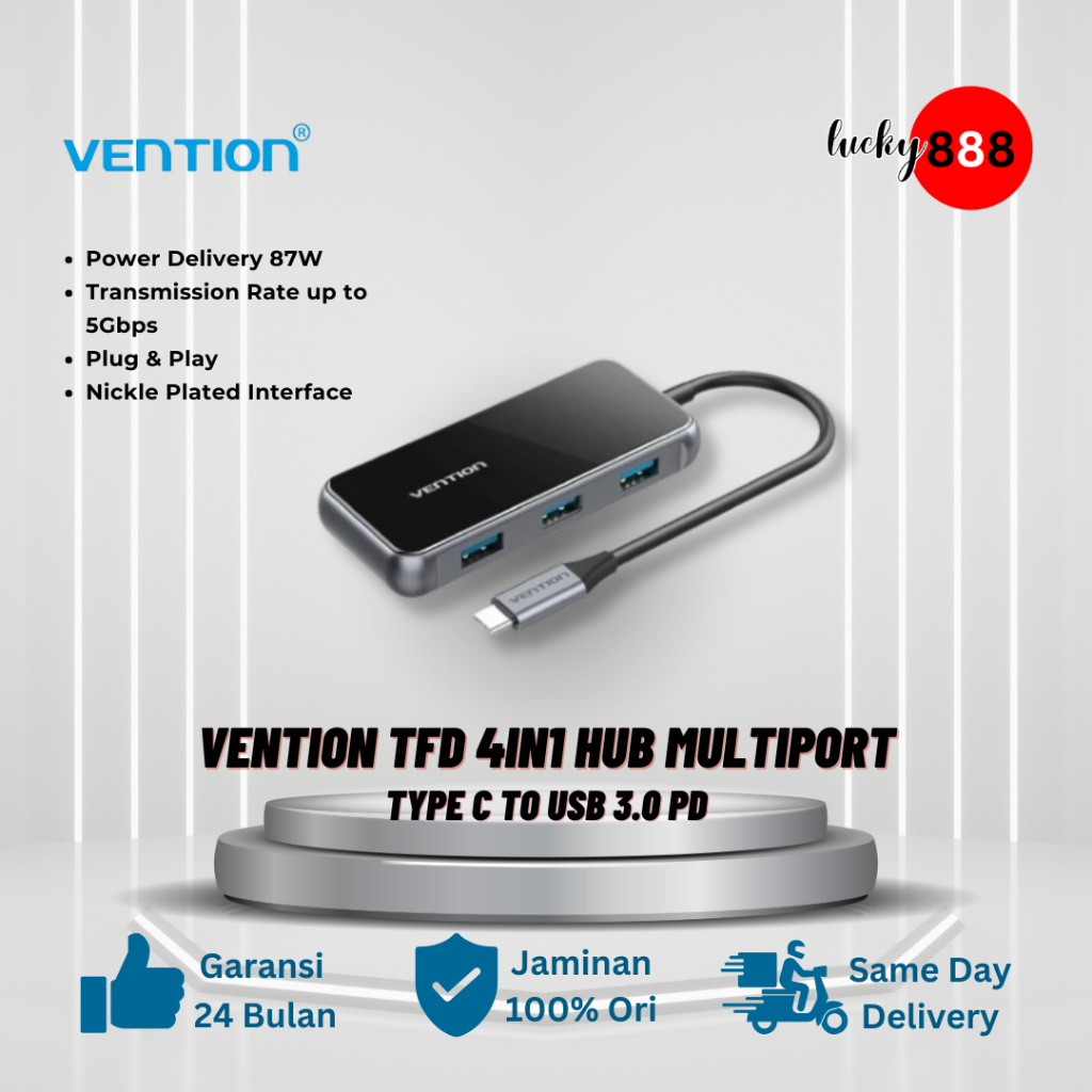 Vention Hub Multiport 9in 1 Docking Station USB Type C To HDMI TRRS VGA PD 100W Acrylic Type - TFL