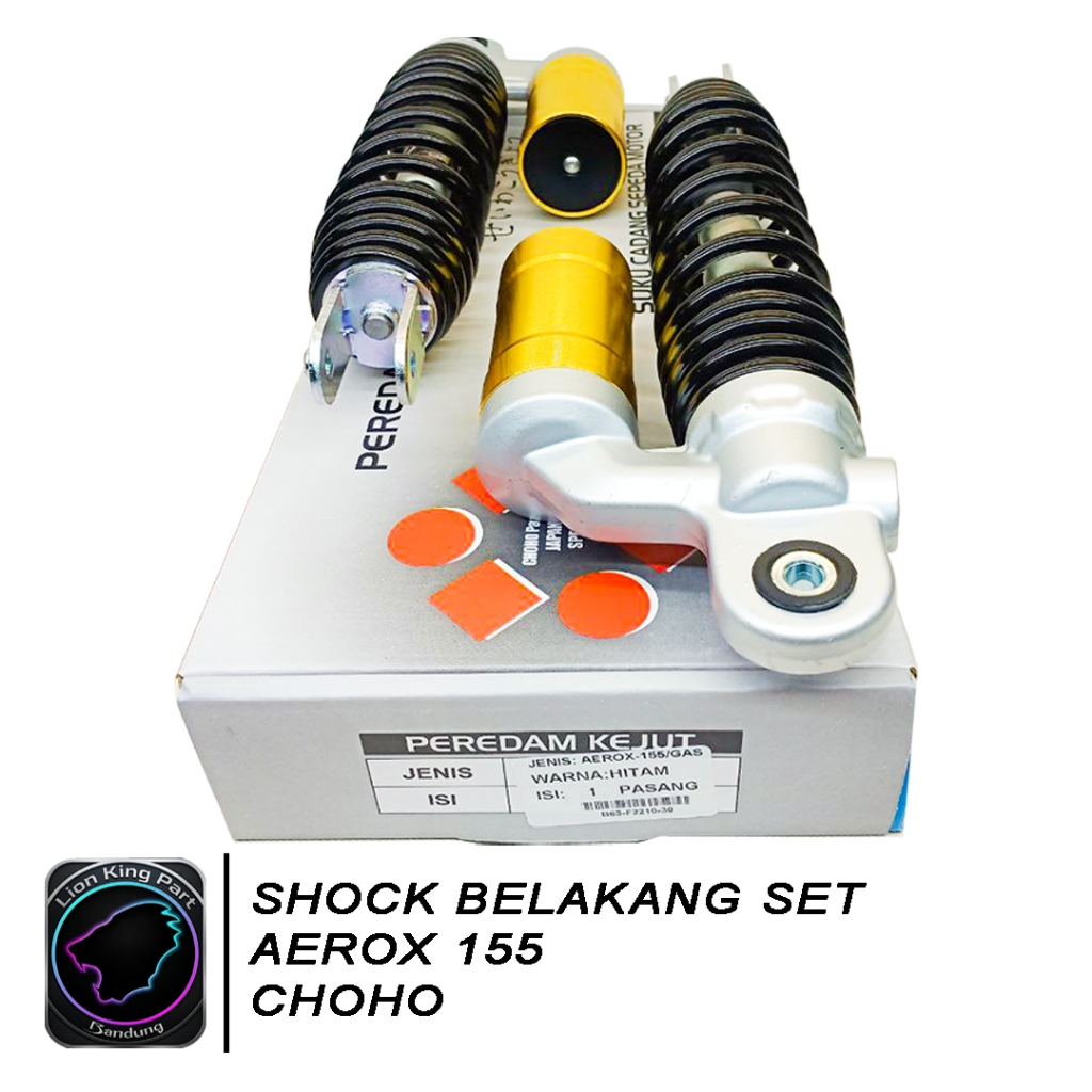 SHOCKBREAKER SHOCK BELAKANG AEROX 155 TABUNG MODEL STANDAR CHOHO 1 SET KANAN KIRI