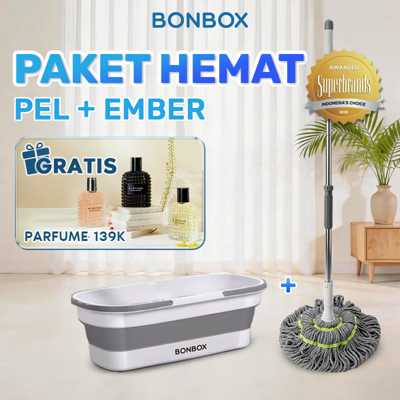 [PAKET HEMAT] BONBOX PREMIUM Pel+Ember Keranjang Lipat Serbaguna Pel Portable Silikon Ember Lipat Po