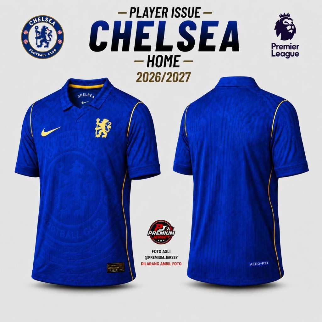 ( PLAYER ISSUE ) Jersey Bola Chelsea Home 2026/2027 New Player Issue PREMIUM