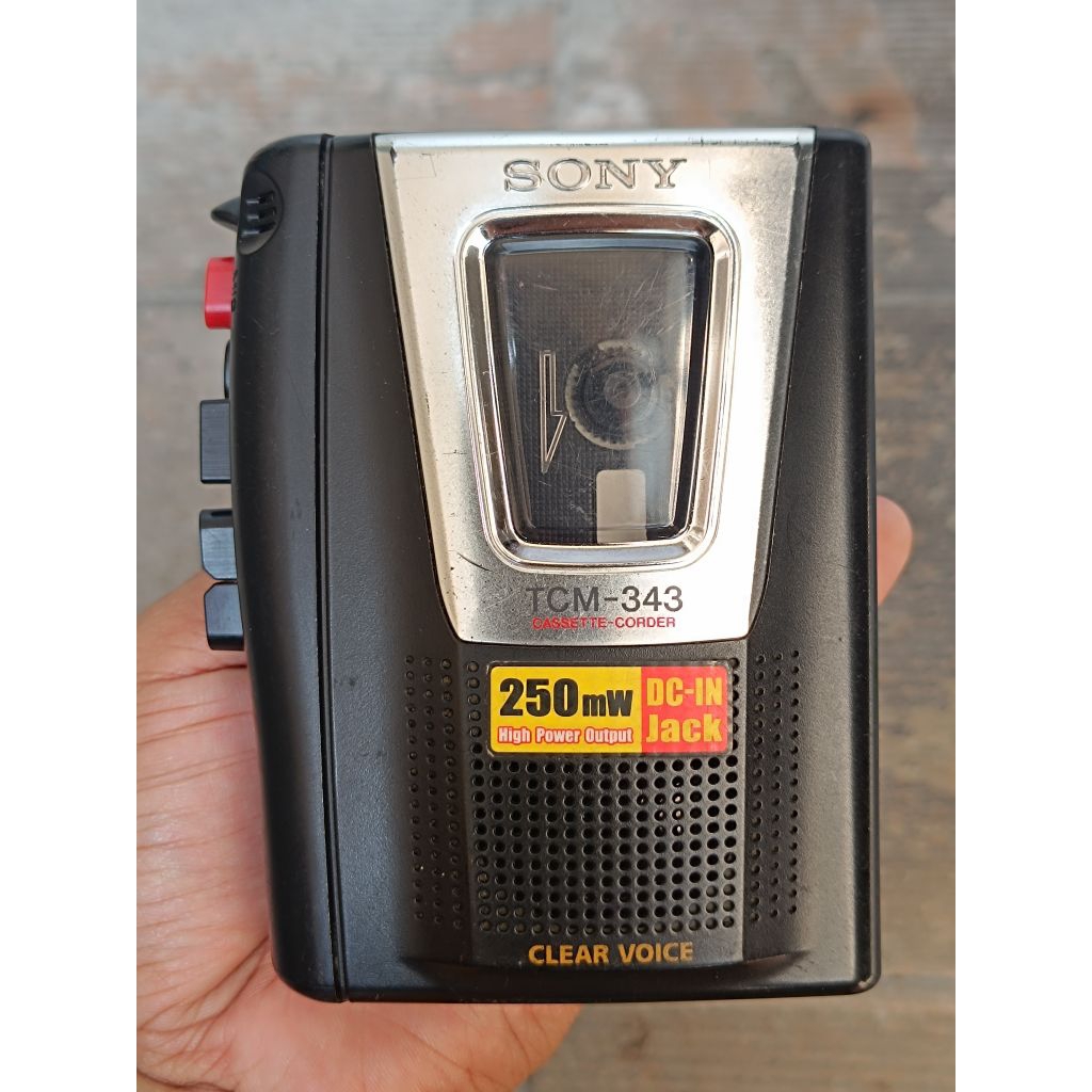 Walkman Recorder with Speaker SONY TCM 343 Original Second Normal Pemutar Kaset Pita