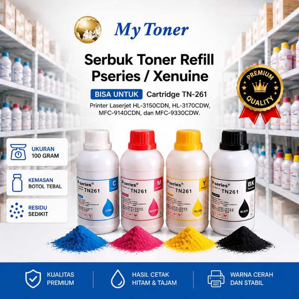 1SET Serbuk Toner TN261 TN-261 Printer HL-9330 HL9330 HL9140 HL-9140 HL-3150 HL3150 HL-3170cdw HL317