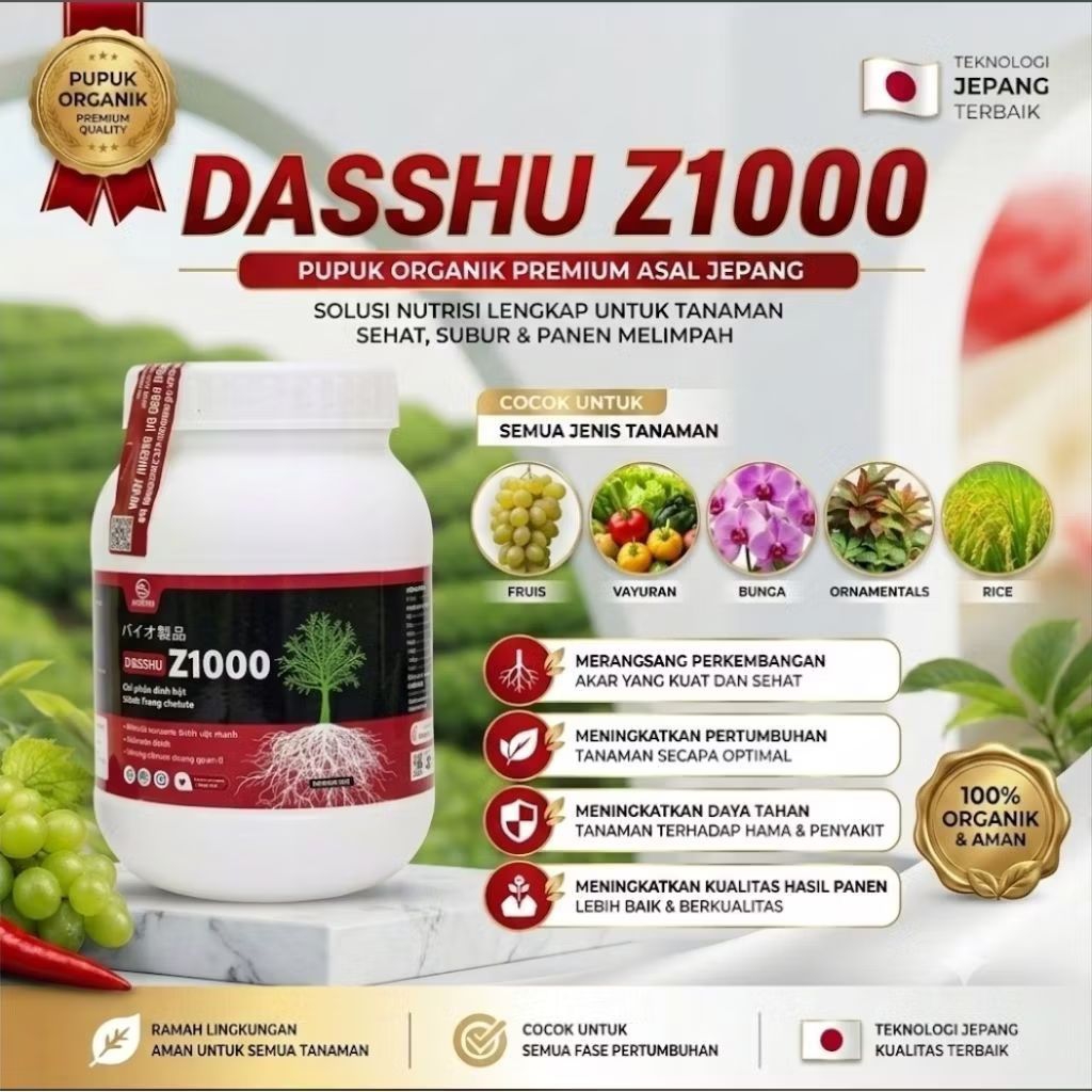 Pupuk Dasshu Z1000 - 1kg Pupuk Perangsang Akar Ramah Lingkungan