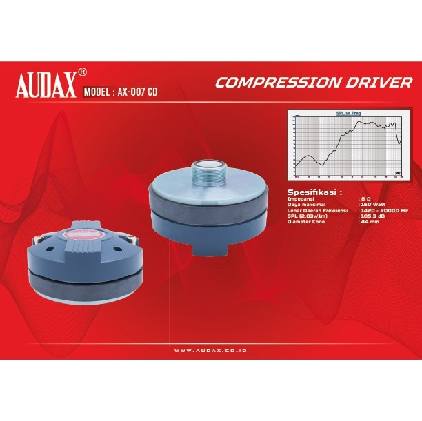 Driver Tweeter Audax AX 007CD / AX007CD Compression Driver