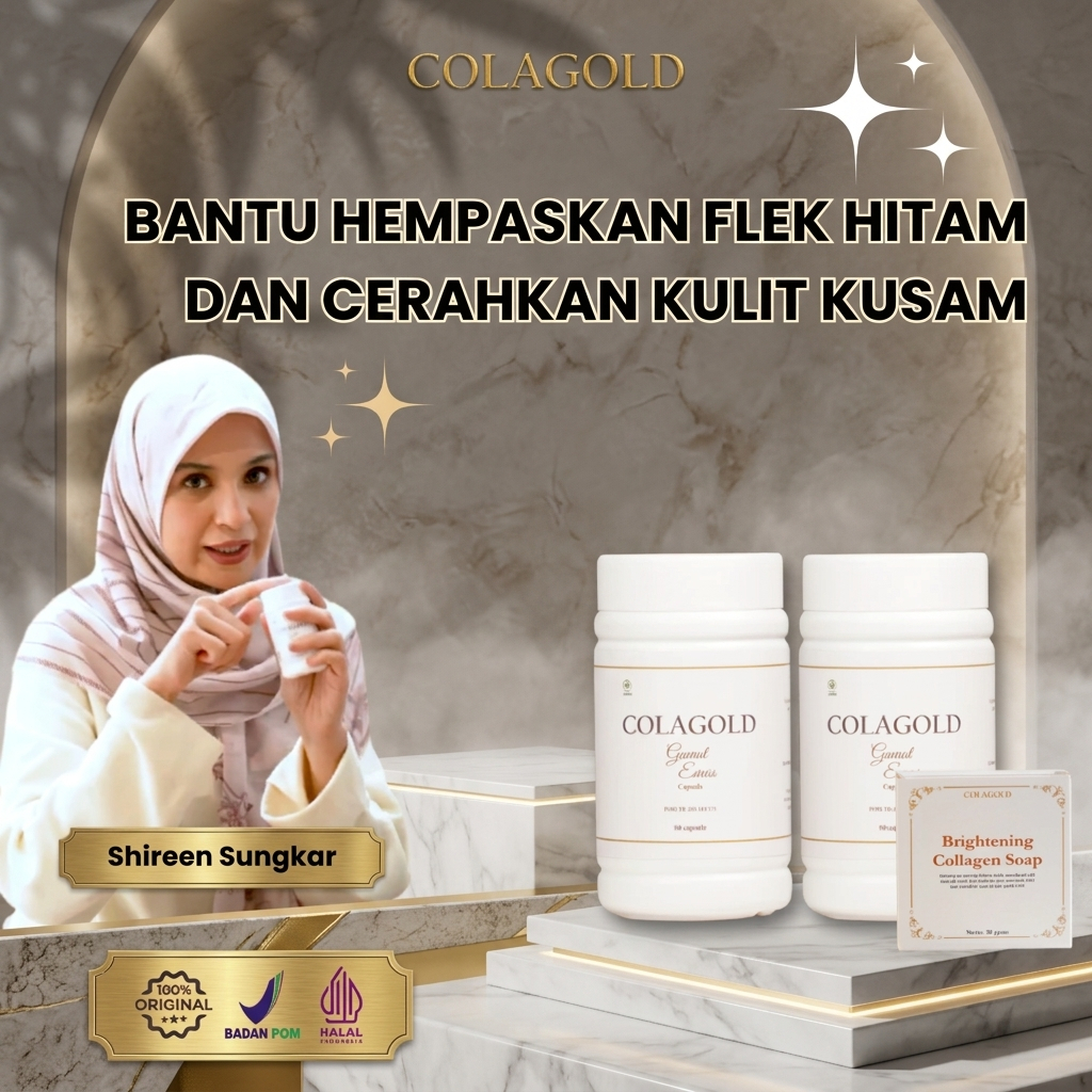 Colagold Kapsul Kolagen Bantu Atasi Flek Hitam dan Kulit Kusam - BPOM