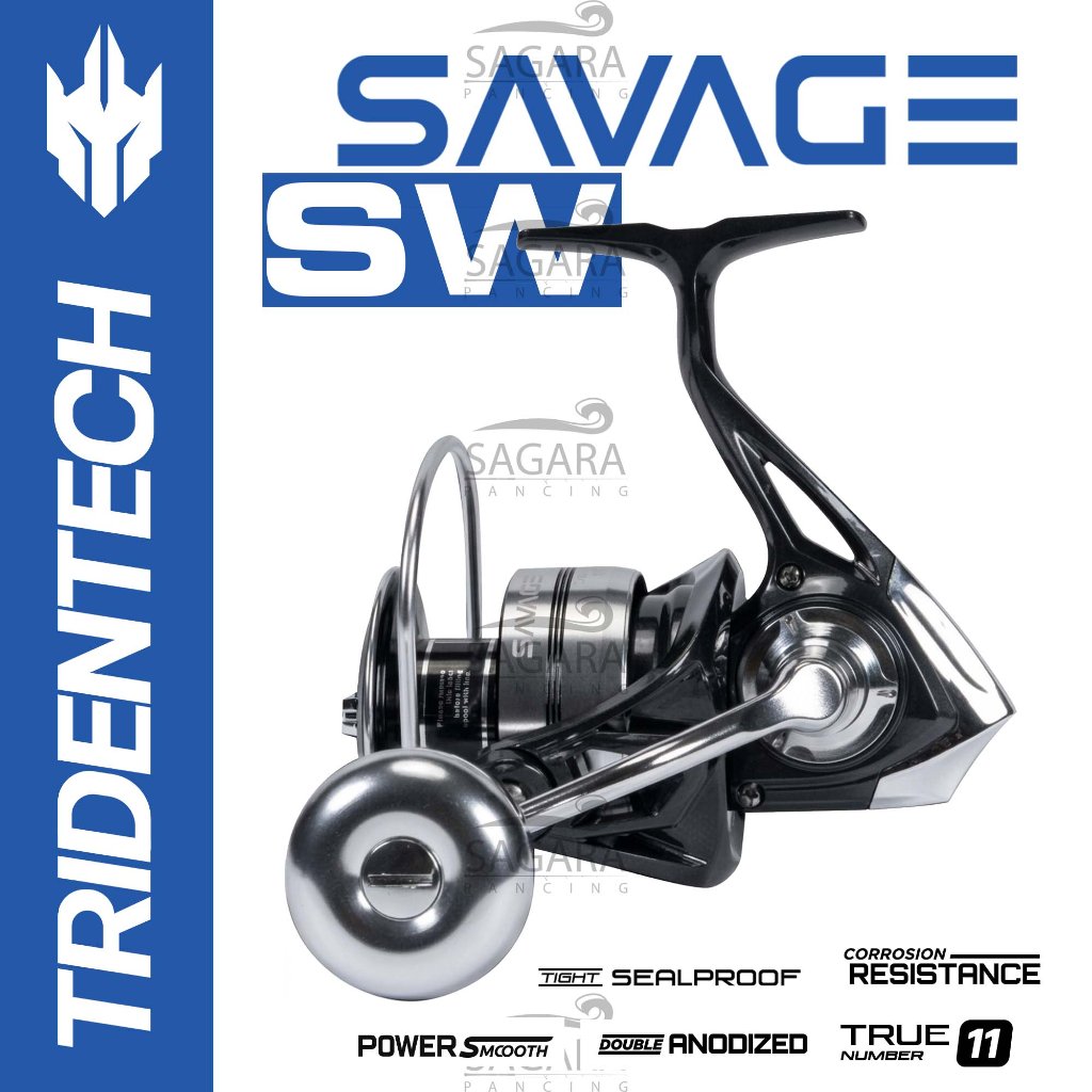 Reel Tridentech Savage SW | Reel Jigging | Reel Dasaran | Reel Pancing Spinning Power Handle