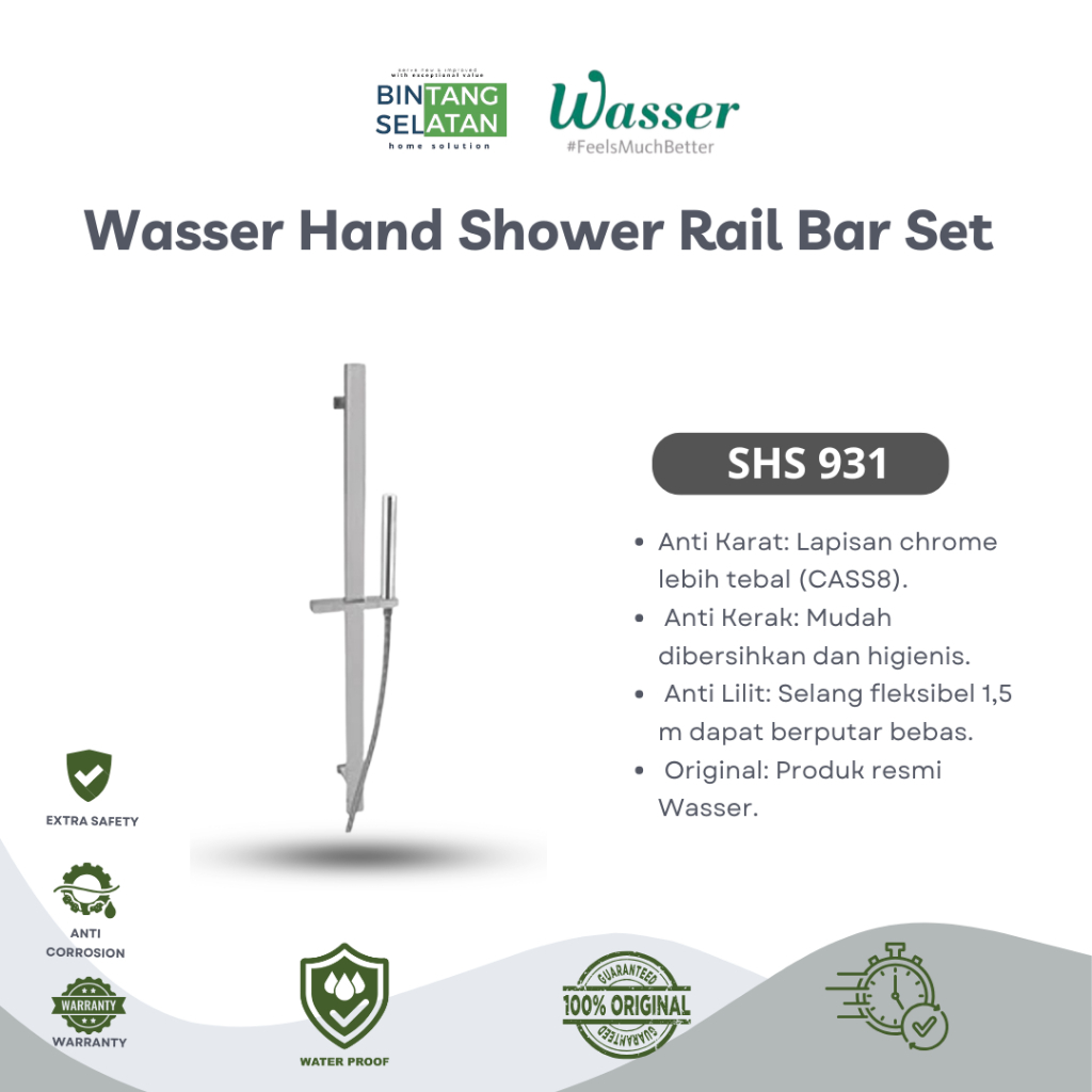 WASSER SHOWER TIANG /SHOWER RAIL SET SHS 931