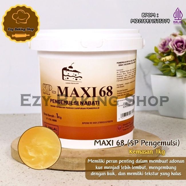 Pengembang Kue Roti SP Maxi 68 - 1kg, Bahan Pengembang & Pelembut Adonan