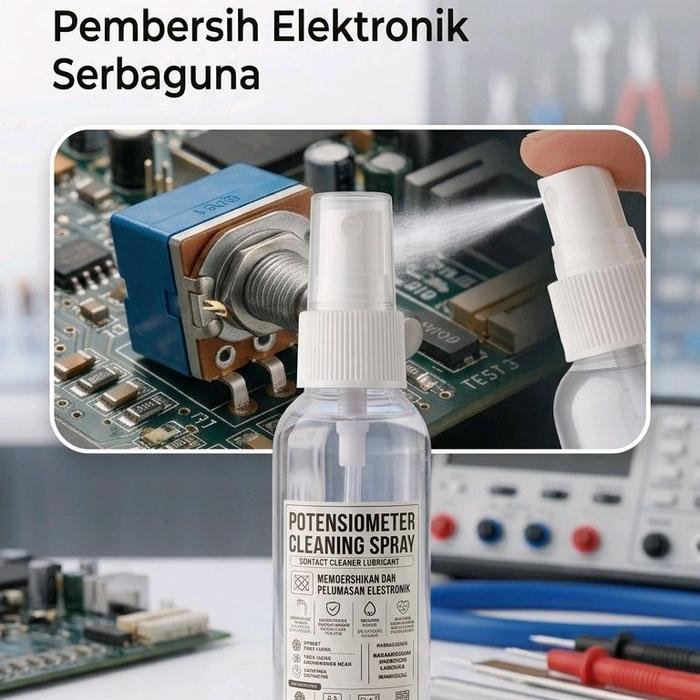 Potensio Cleaning Spray pelumas elektroni serbaguna dan  Contact Cleaner Pembersih