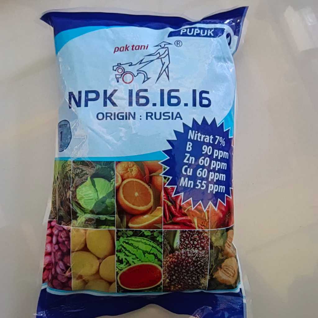 Pupuk NPK 16-16-16 Pak Tani. Original Rusia.
