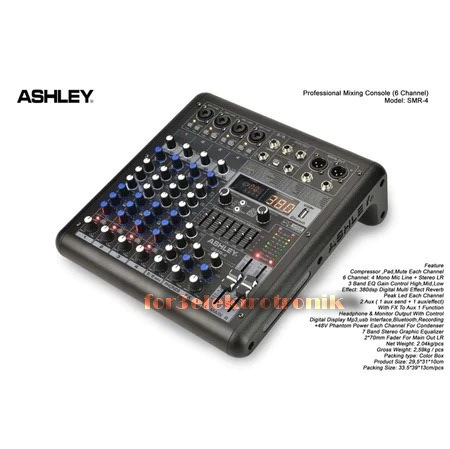 mixer ashley smr4 original 4 channel bluetooth Ashley Smr 4