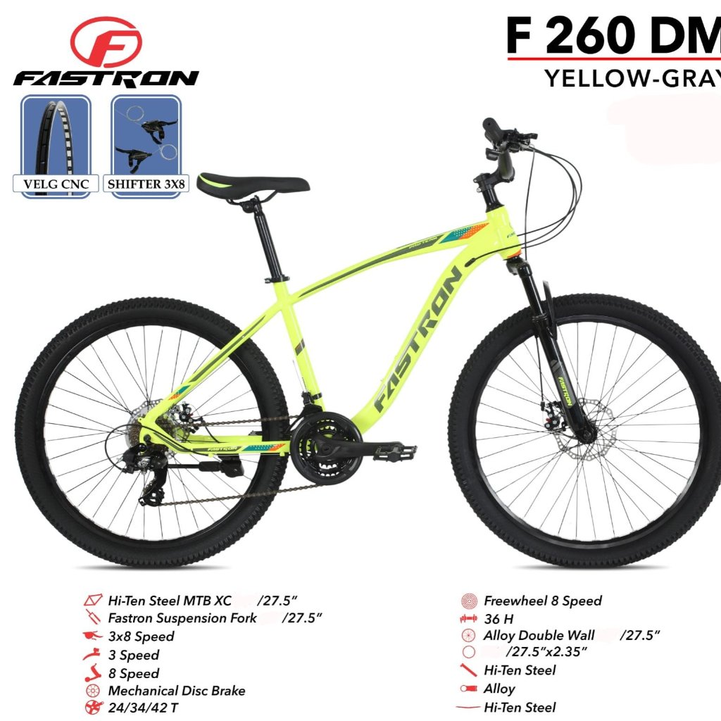sepeda gunung mtb 27,5 inch  fastron 260dm sepeda gunung