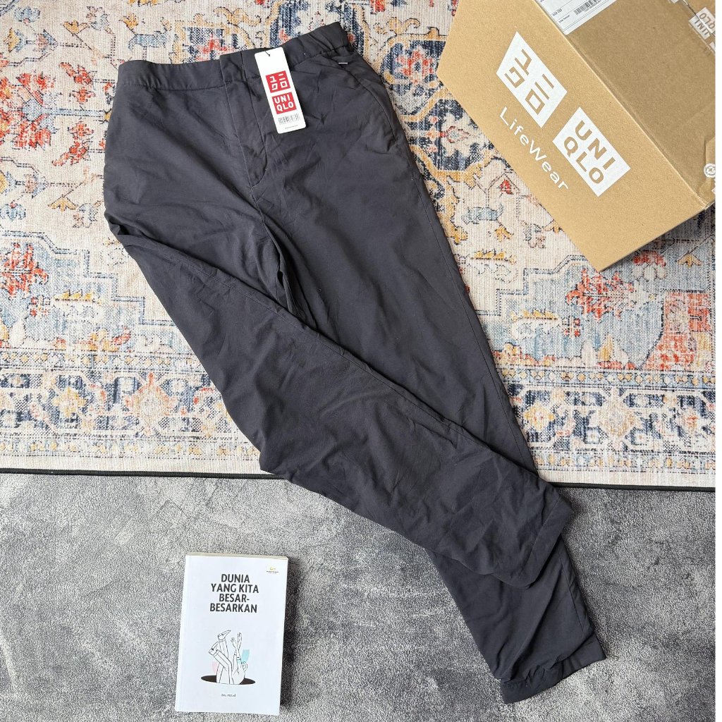 Uniqlo Heattech Warm Lined Geared Pants Celana Panjang Outdoor S Hitam