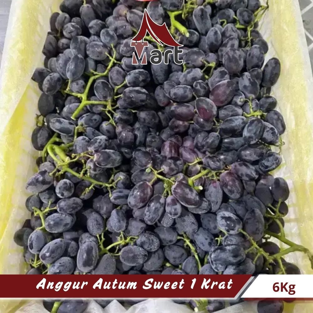 Buah Anggur Autumn Sweet 1 Krat 6Kg Fresh Premium - Glagah Mart