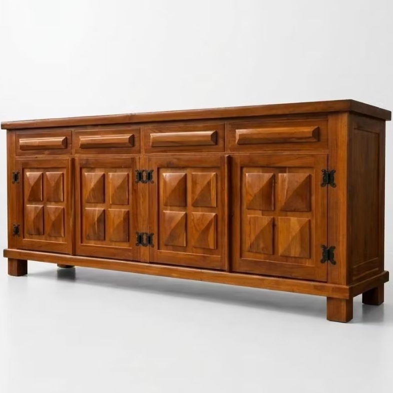 Bufet TV Cabinet Minimalis Diamond Kayu Jati